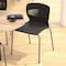 Flash Furniture Black Plastic Stack Chairs with Lumbar Support, PK 5 5-RUT-NC618-BK-GG - alternate 6